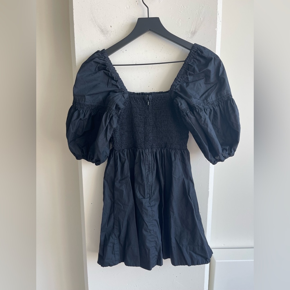 Faithfull the Brand Belladonna Mini Dress in Black Size 4 - Picture 3 of 6